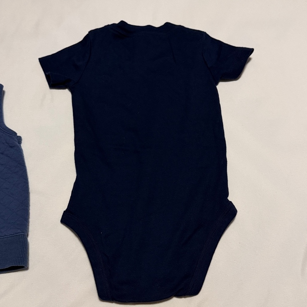 Carter's Blue Bodysuit and Quilted Vest Set - Picture 7 of 7